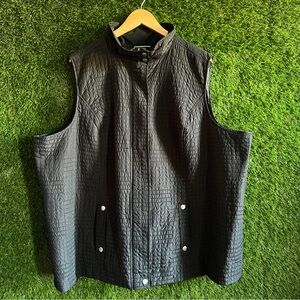 Liz & Me Sport Quilted Zip Up Snap Vest 3X 3XL 26/28W